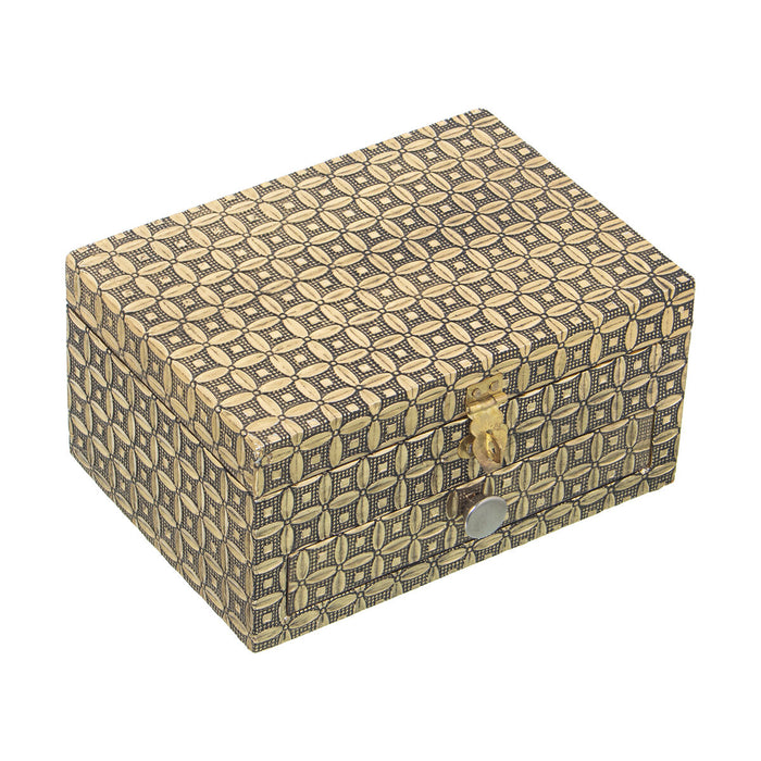 Jewelry box Alexandra House Living Golden Metal 18 x 9 x 13 cm