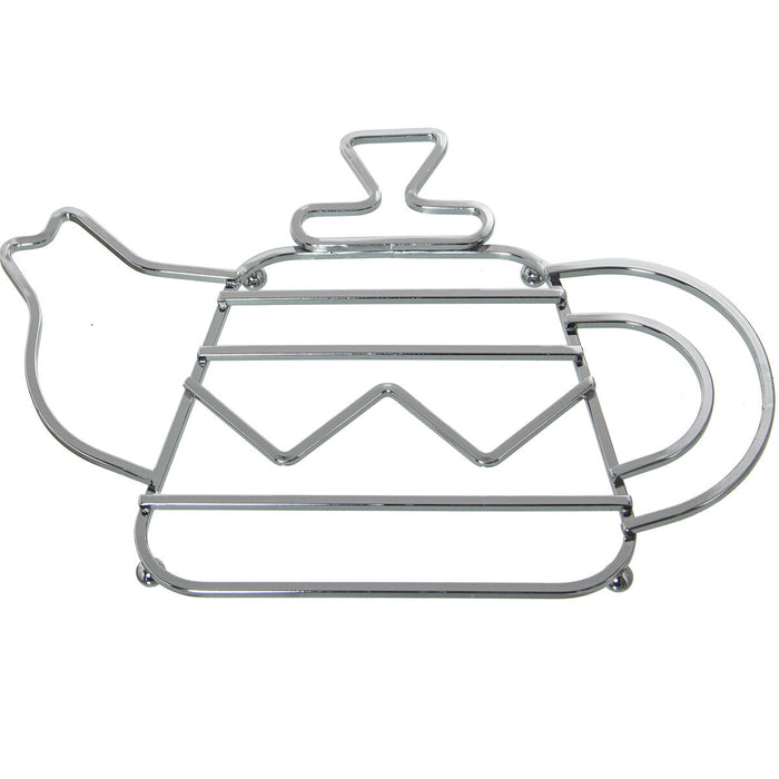 Table Mat Alexandra House Living Grey Metal Teapot 27 x 2 x 19 cm