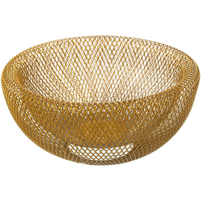 Fruit Bowl Alexandra House Living Golden Metal 25 x 12 cm