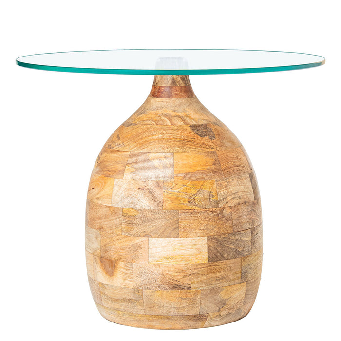 Side table Alexandra House Living Brown Transparent 50 x 42 x 50 cm