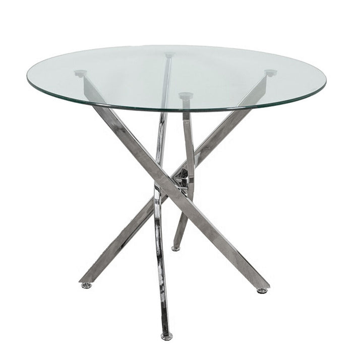 Dining Table Alexandra House Living Grey Crystal 100 x 71 x 100 cm