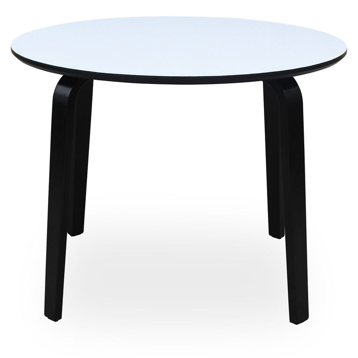 Dining Table Alexandra House Living White Black Wood 100 x 76 x 100 cm