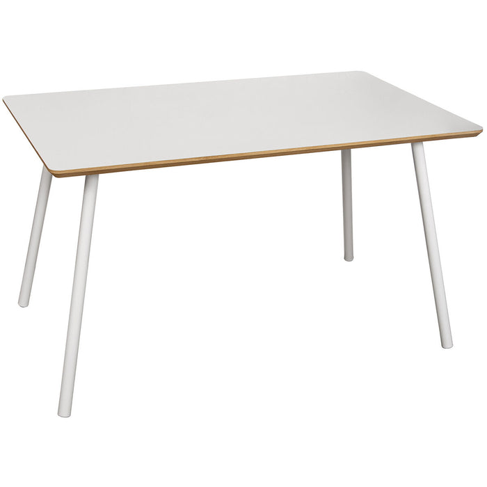 Dining Table Alexandra House Living White Metal 140 x 75 x 80 cm