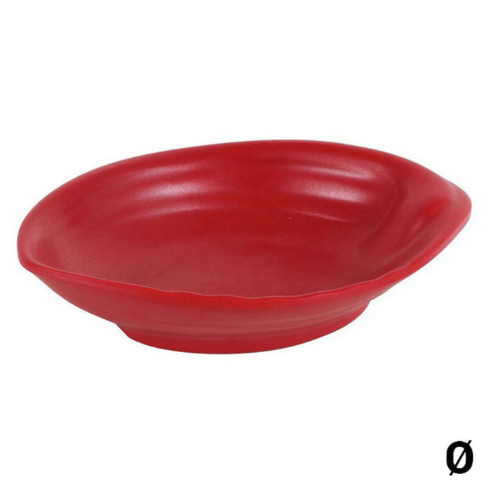Snack tray Inde Petal Red Oval 12 x 9 x 2 cm