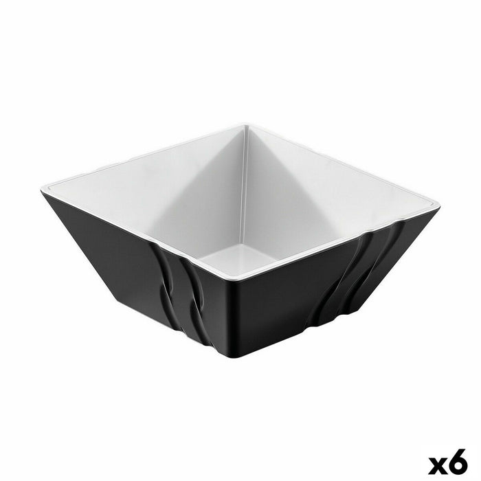 Bowl Viejo Valle Luxor Melamin Black 24 x 24 x 10 cm (6 Units)