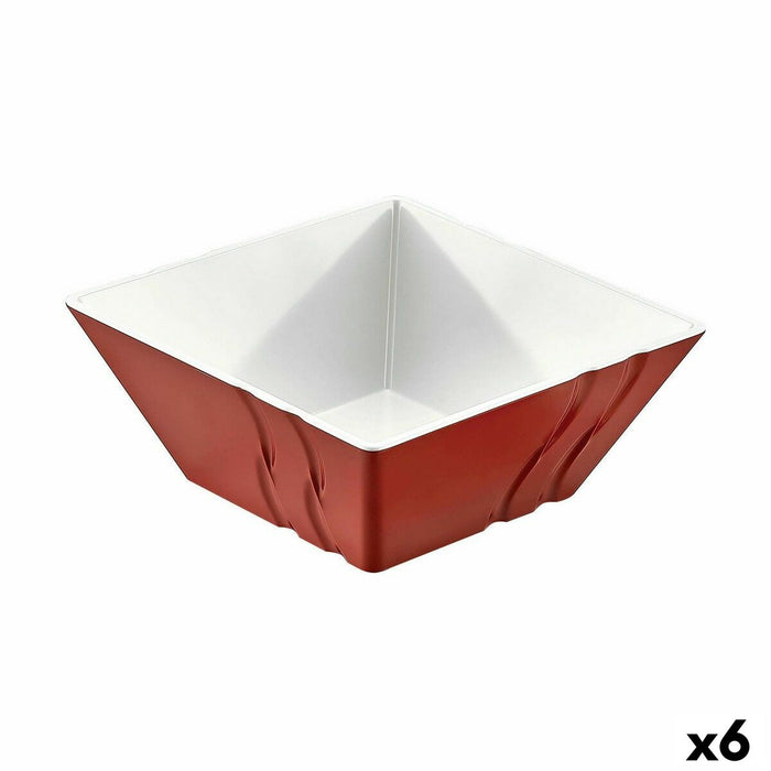 Bowl Viejo Valle Luxor Melamin Red 24 x 24 x 10 cm (6 Units)