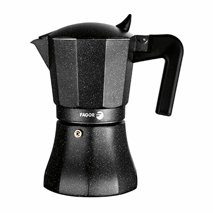 Italian Coffee Pot Fagor TIRAMISU 9 Black Aluminium