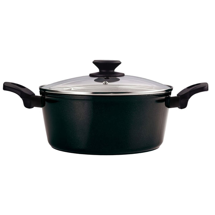 Casserole with Lid Fagor VIVANT 20 NEGRA Black Aluminium 6 L