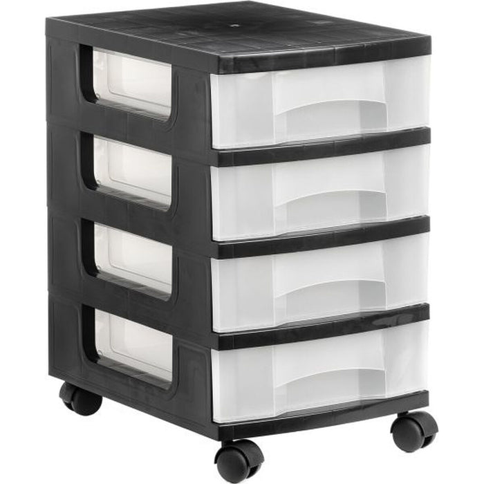 Chest of drawers Archivo 2000 1104R CS TL With wheels Transparent
