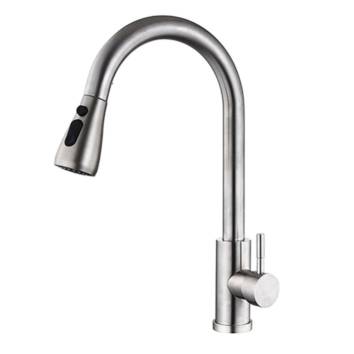 Mixer Tap Fontastock Grey Stainless steel Ceramic C-shaped