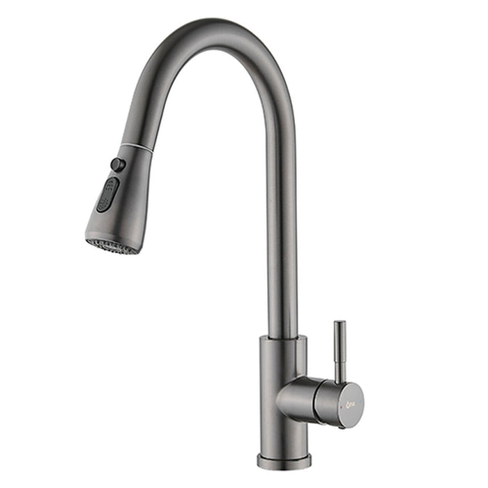 Mixer Tap Fontastock Grey Stainless steel Ceramic C-shaped