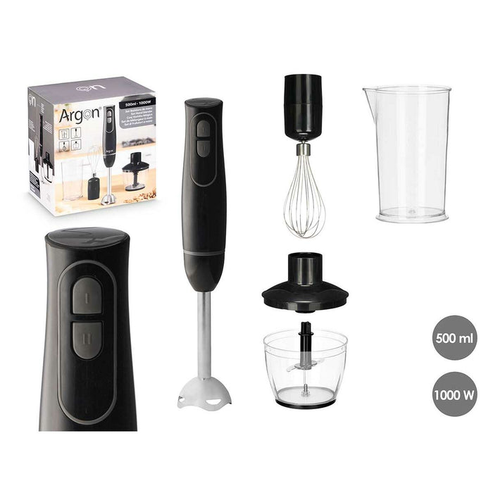 Hand-held Blender Argon Black Grey 1000 W