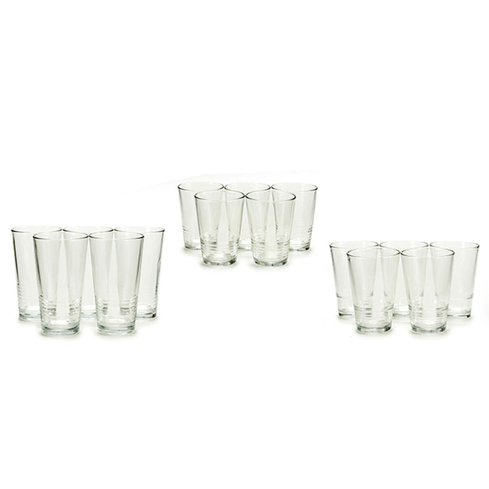 Set of glasses 41015 Transparent Glass 6 x (51 cl) / 6 x (34 cl) / 6 x (23 cl)