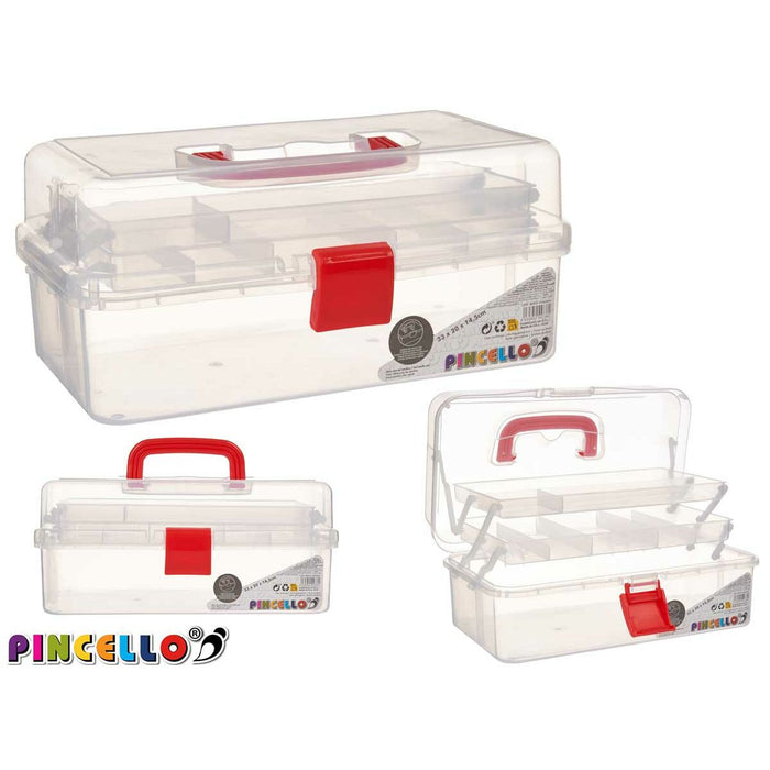 Multi-use Box Red Transparent