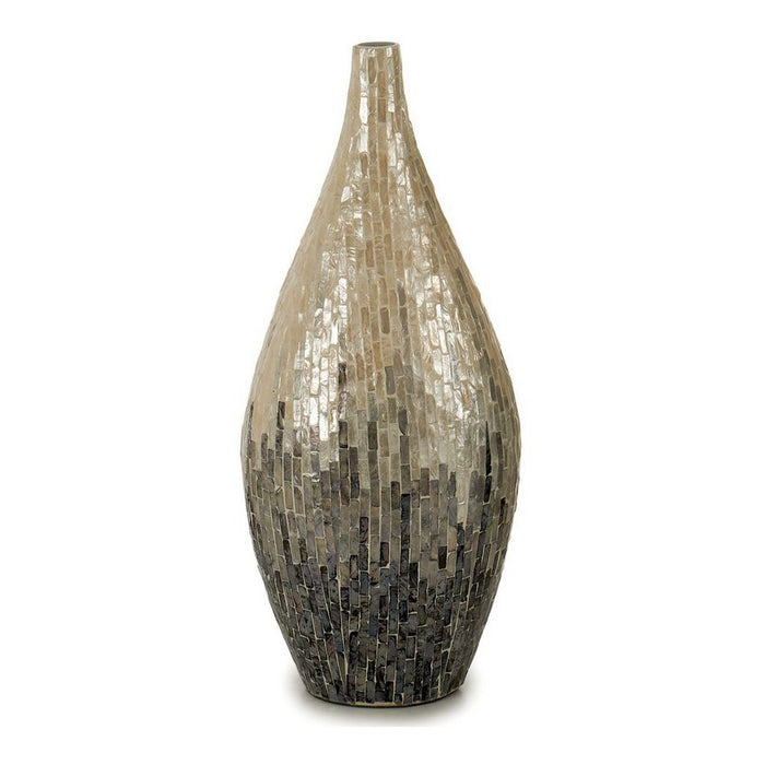 Vase Gift Decor BIG-S3603671 Grey Mother of pearl Particleboard
