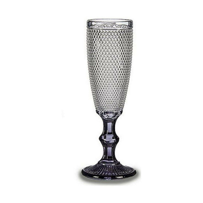 Champagne glass Transparent Anthracite Glass 185 ml