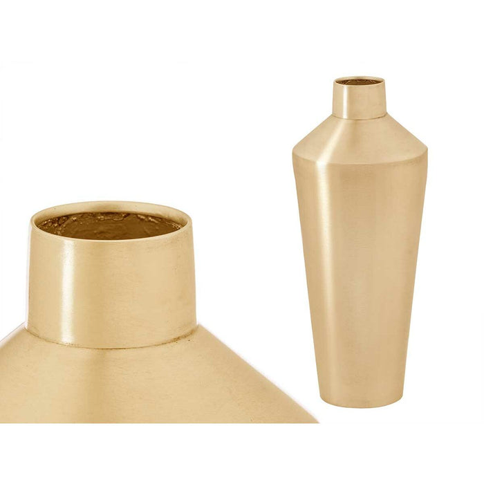 Vase Gift Decor Golden Iron 19 x 50 x 19 cm 50 x 19 x 50 cm