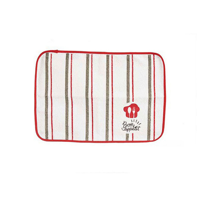 Place mat Bon Apetit Red White 33 x 0,3 x 48 cm