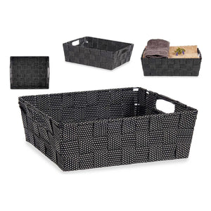 Basket Black Cloth 23 x 8 x 27 cm