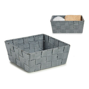 Basket Braiding 18 x 8 x 21 cm Grey Cloth