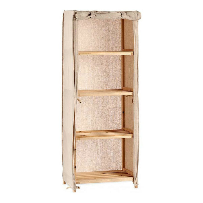 Shelves Beige Wood Cloth (30 x 113 x 42 cm)