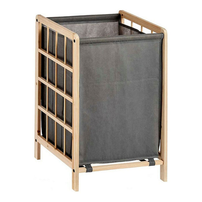 Laundry Basket Grey 33 x 60 x 39,5 cm Wood Brown