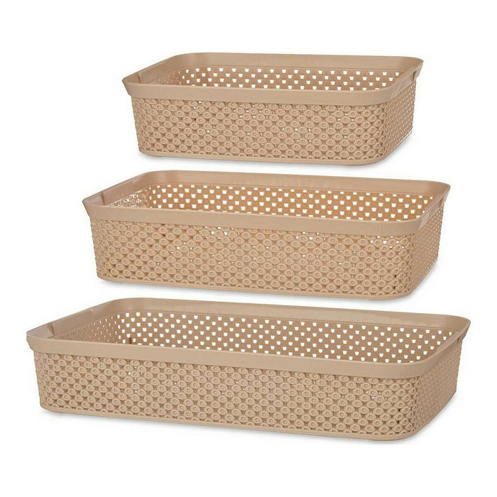 Multi-use Box Beige Plastic (3 pcs)