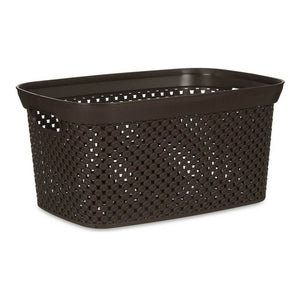 Basket Brown Plastic 10 L 24 x 17 x 35 cm