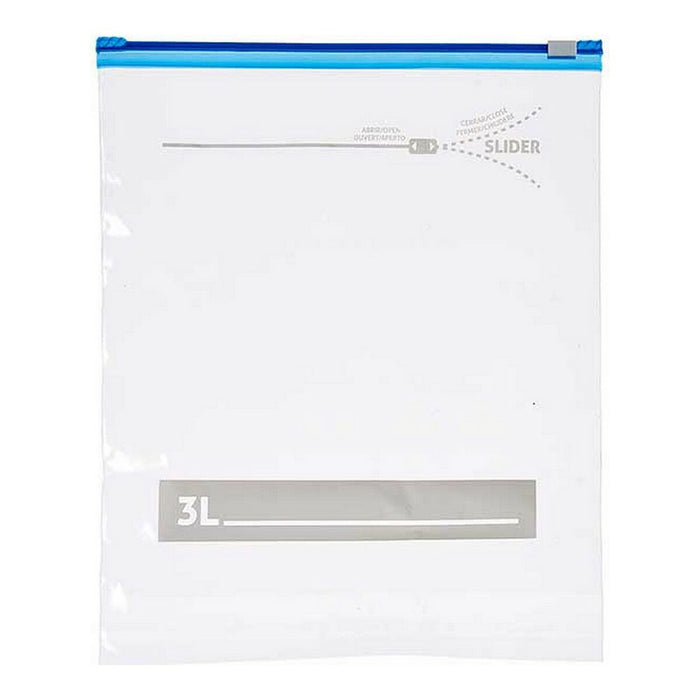 Multi-use Bag Transparent Polyethylene 3 L 24,5 x 0,01 x 31,5 cm Zip