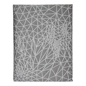 Tablecloth Abstract Grey Jacquard White (140 x 180 cm)