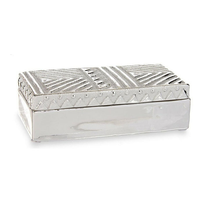 Jewelry box Ceramic Silver (10,2 x 6,3 x 20,5 cm)