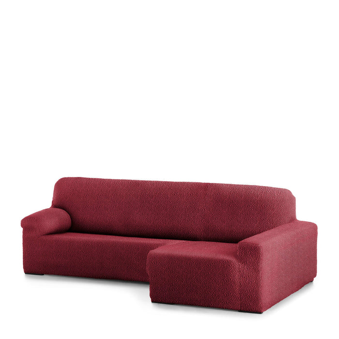 Right short arm chaise longue cover Eysa ROC Tile Dark Red 180 x 120 x 360 cm