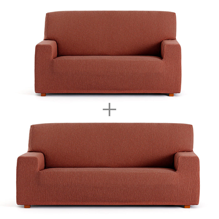 Sofa cover set Eysa TROYA Orange 70 x 110 x 210 cm 2 Pieces