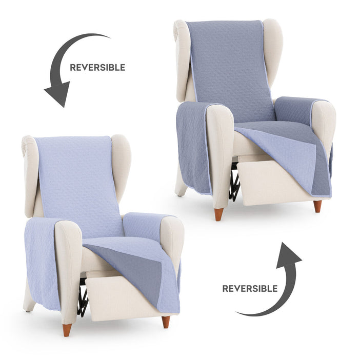 Armchair slipcovers Eysa SILVER Blue 100 x 110 x 55 cm Reversible