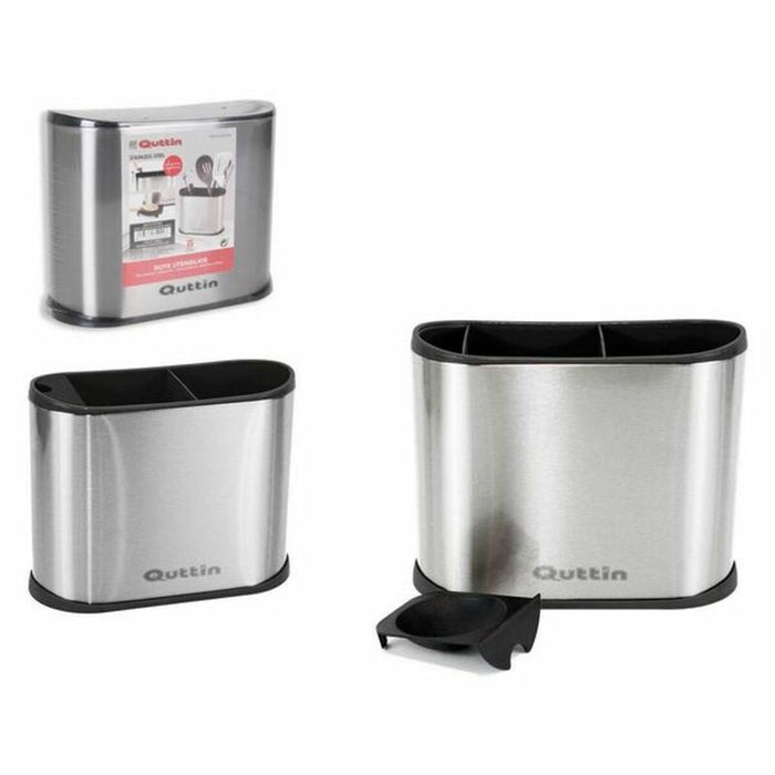 Pot for Kitchen Utensils Quttin 143615 Stainless steel 18 x 10,4 x 23 cm