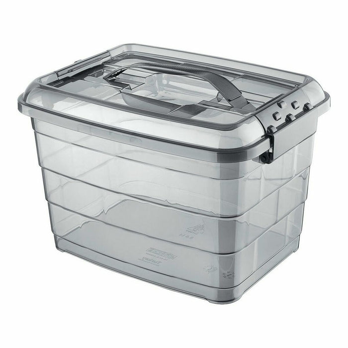 Storage Box Confortime Tetris Grey Plastic (14 L)