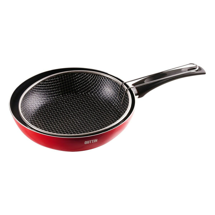 Frying pan with basket Quttin Infinity Red 26 x 6,9 cm 26,3 x 45 cm