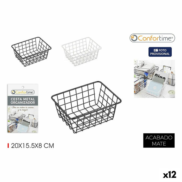 Multi-purpose basket Confortime 20 x 15,5 x 8 cm (12 Units)
