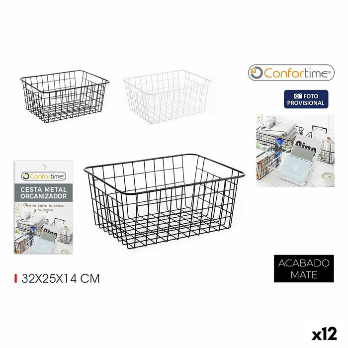 Multi-purpose basket Confortime 32 x 25 x 14 cm (12 Units)