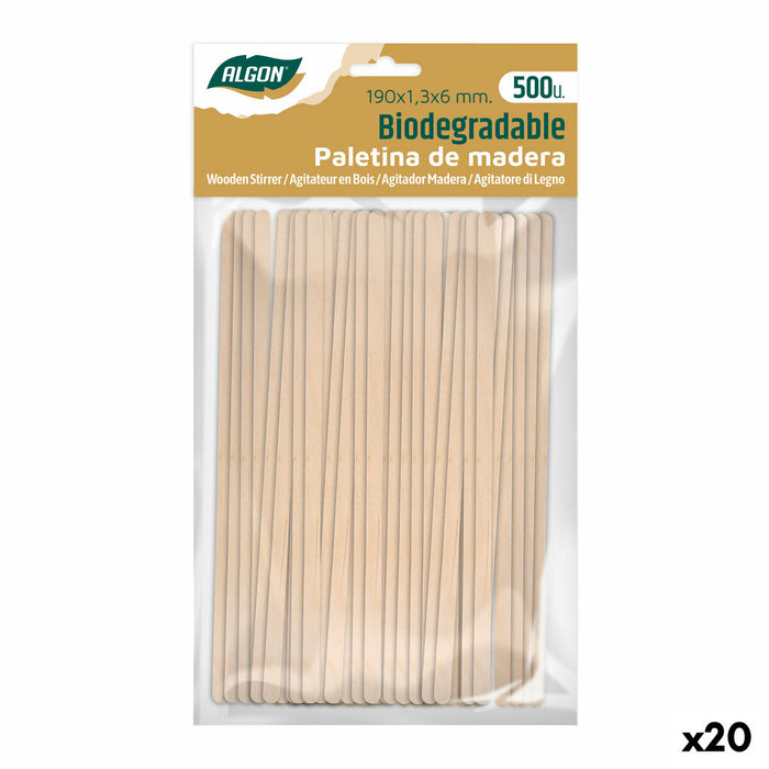 Kit of coffee stirrers Algon Wood 20 Units