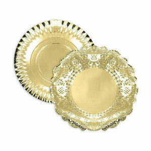 Snack tray Algon Golden Circular 30 x 30 x 1,5 cm (48 Units)