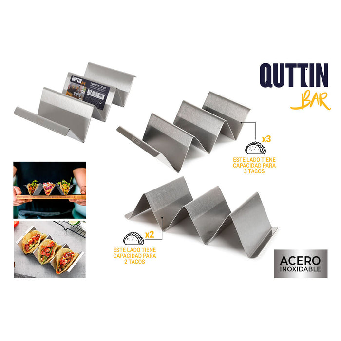 Taco holder Quttin Stainless steel 20 x 10 x 5 cm