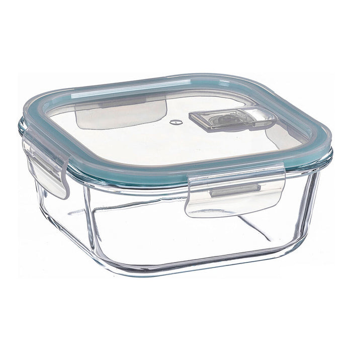 Lunch box Ovenza Transparent Borosilicate Glass Squared 1,2 L