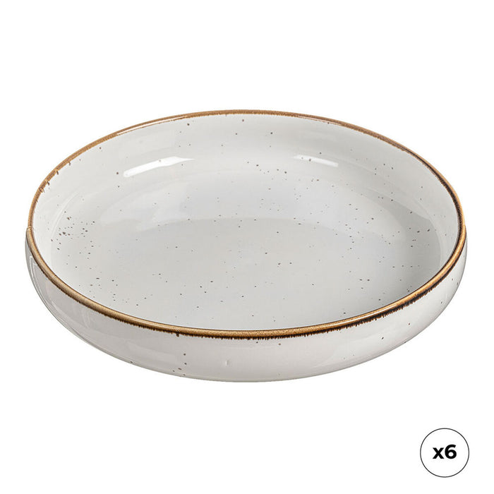 Deep Plate Ovenza Porcelain Ø 20 cm (6 Units)