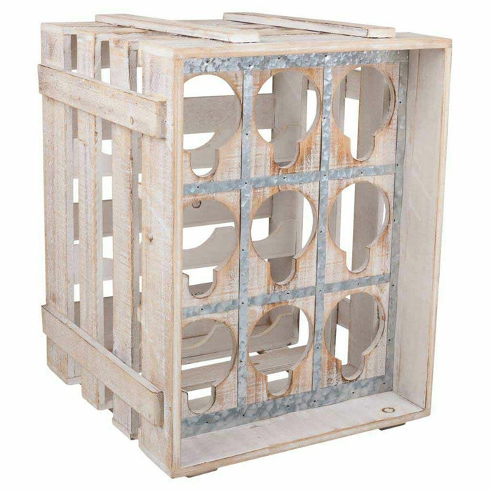 Bottle rack Alexandra House Living Natural Fir wood 43 x 32 x 33 cm 9 bottles Box