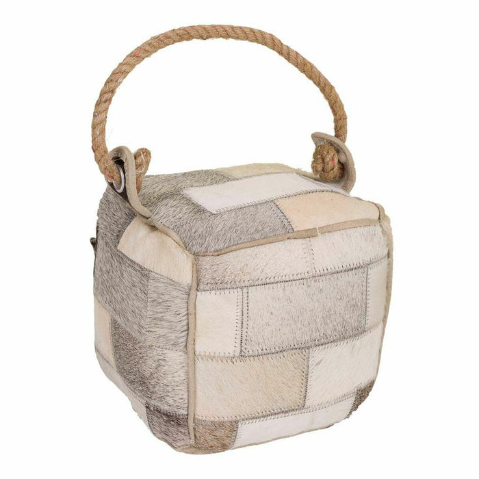 Doorstop Alexandra House Living Leather 20 x 20 x 20 cm White