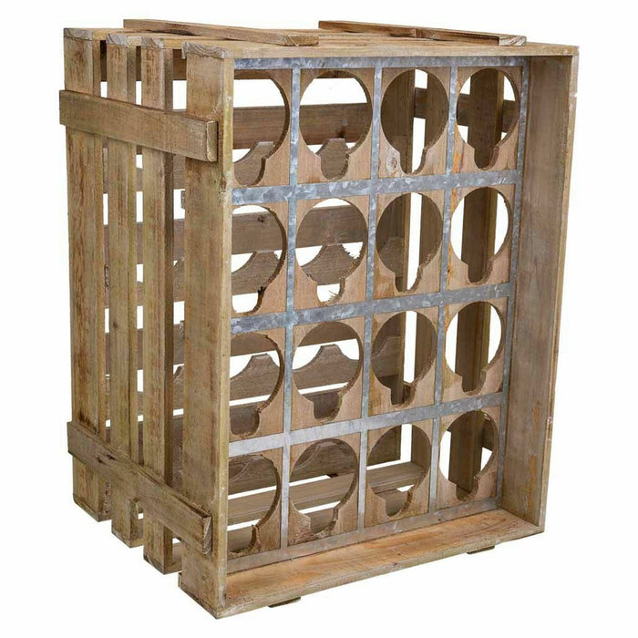 Bottle rack Alexandra House Living Natural Fir wood 32 x 55 x 41 cm 16 bottles Box