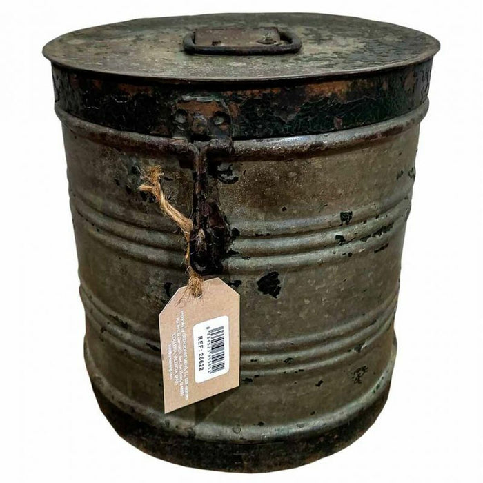 Decorative canister Alexandra House Living Brown Iron Traditional style 25 x 26 x 25 cm