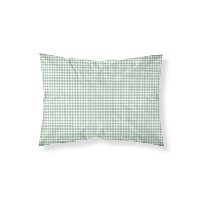 Pillowcase Kids&Cotton Vichy Mint 175 Threads 30 x 50 cm