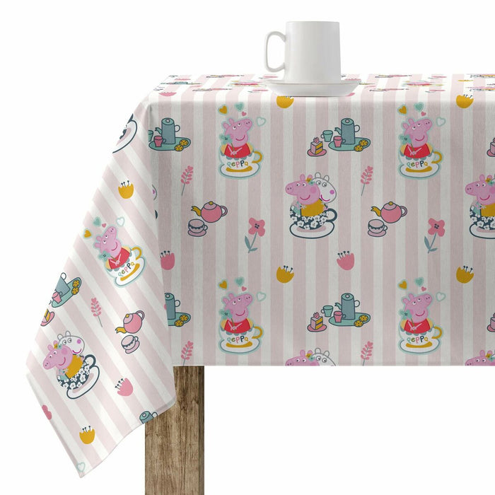 Stain-proof resined tablecloth Peppa Pig Flowers 1 Multicolour 250 x 150 cm